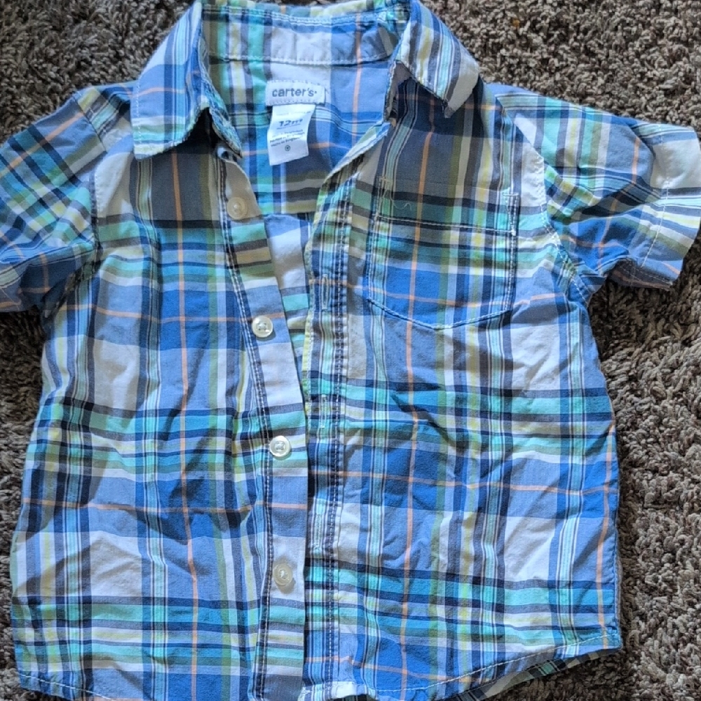 Carter's 12mo Plaid Button Up